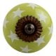 Lime Green Star Ceramic Drawer Knob